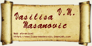 Vasilisa Mašanović vizit kartica